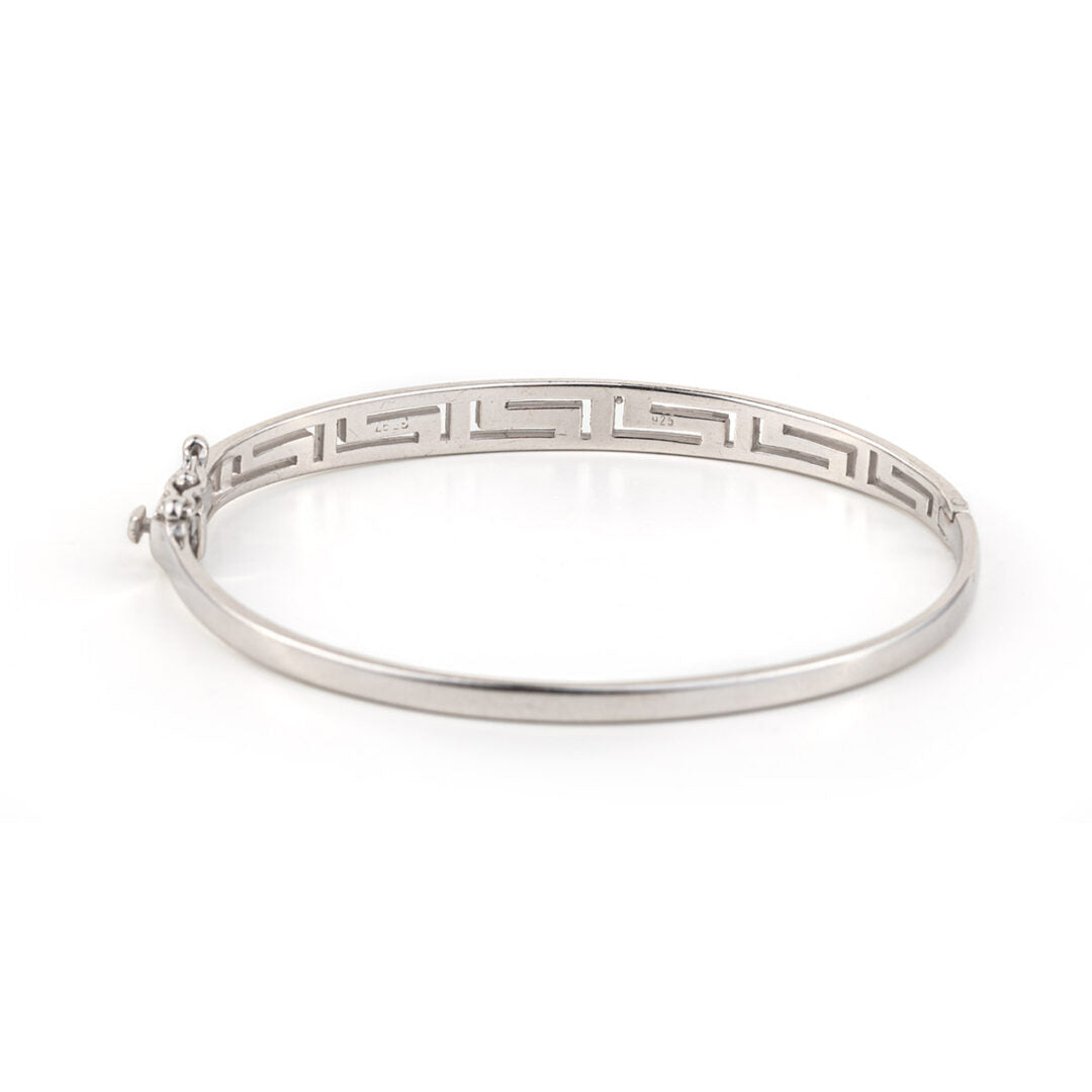 Meander Bangle Bracelet – 925 Sterling Silver