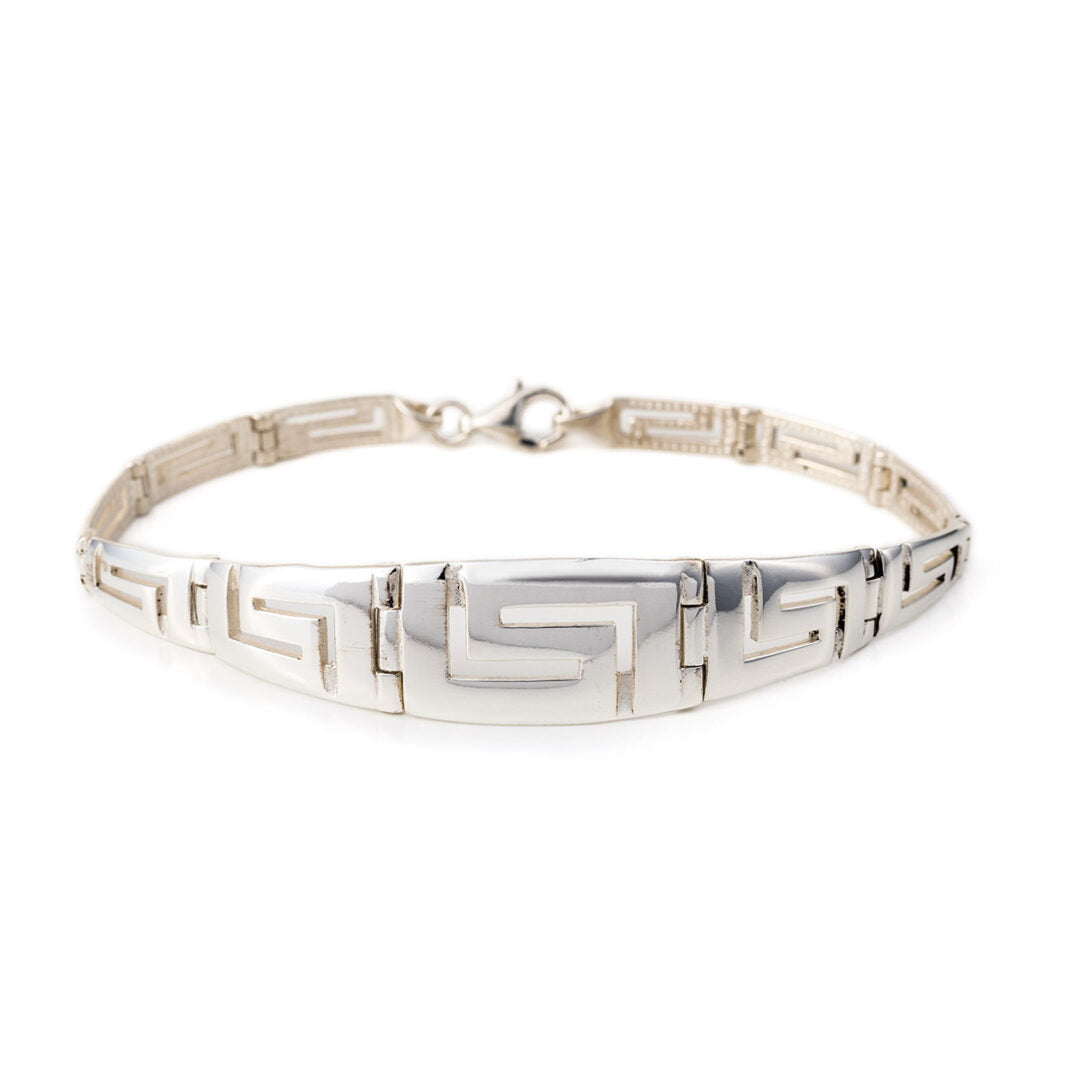 Meander Link Bracelet – 925 Sterling Silver