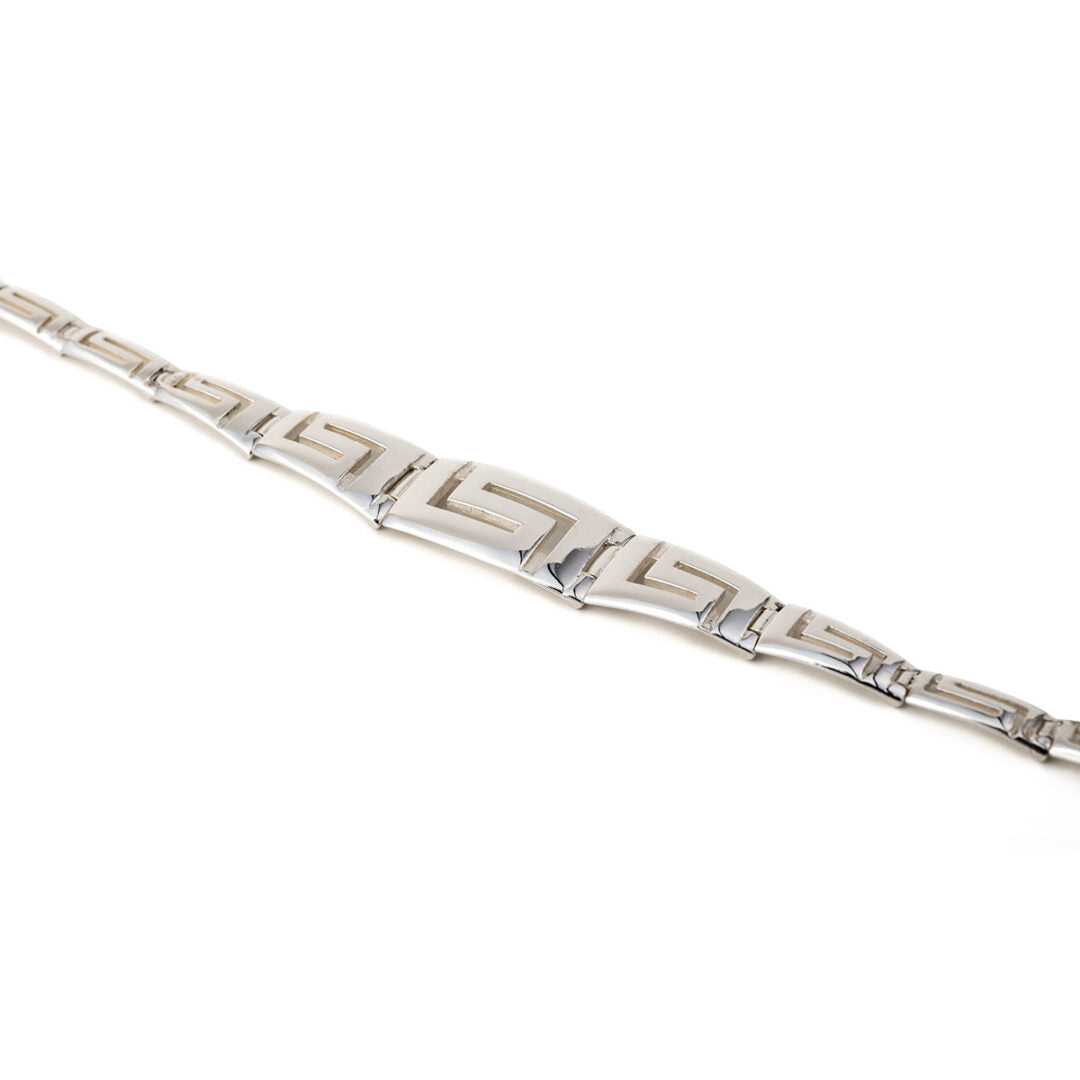Meander Link Bracelet – 925 Sterling Silver