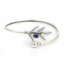 Sterling Silver Gold Plated Bracelet With Olive Leaves — Silver