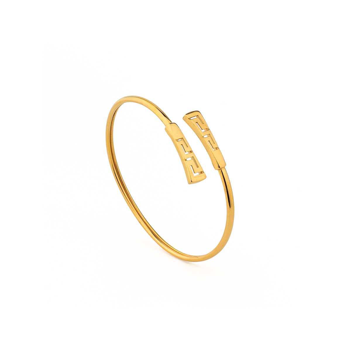 Meandros Hinge Bracelet in 925 Sterling Silver Gold Plated