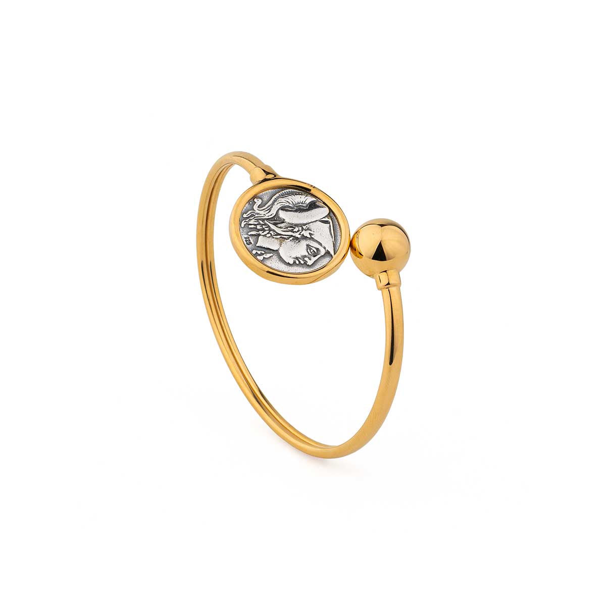 Goddess Athena Coin Cuff Bracelet
