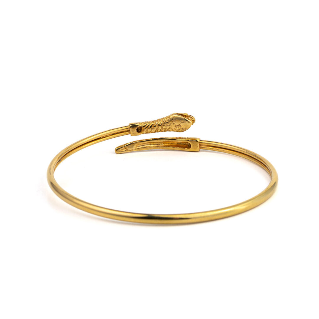 Snake Tail Bracelet - 925 Sterling Silver and Gold Plated