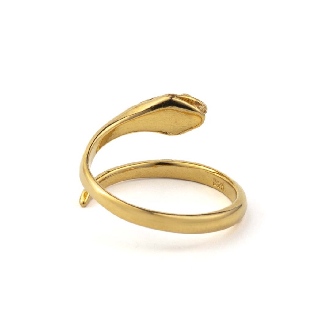 Minimalist Snake Ring - 925 Sterling Silver and Gold Plated