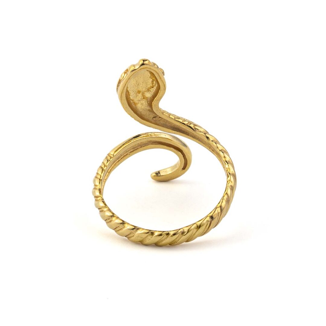Gold Plated Snake Ring