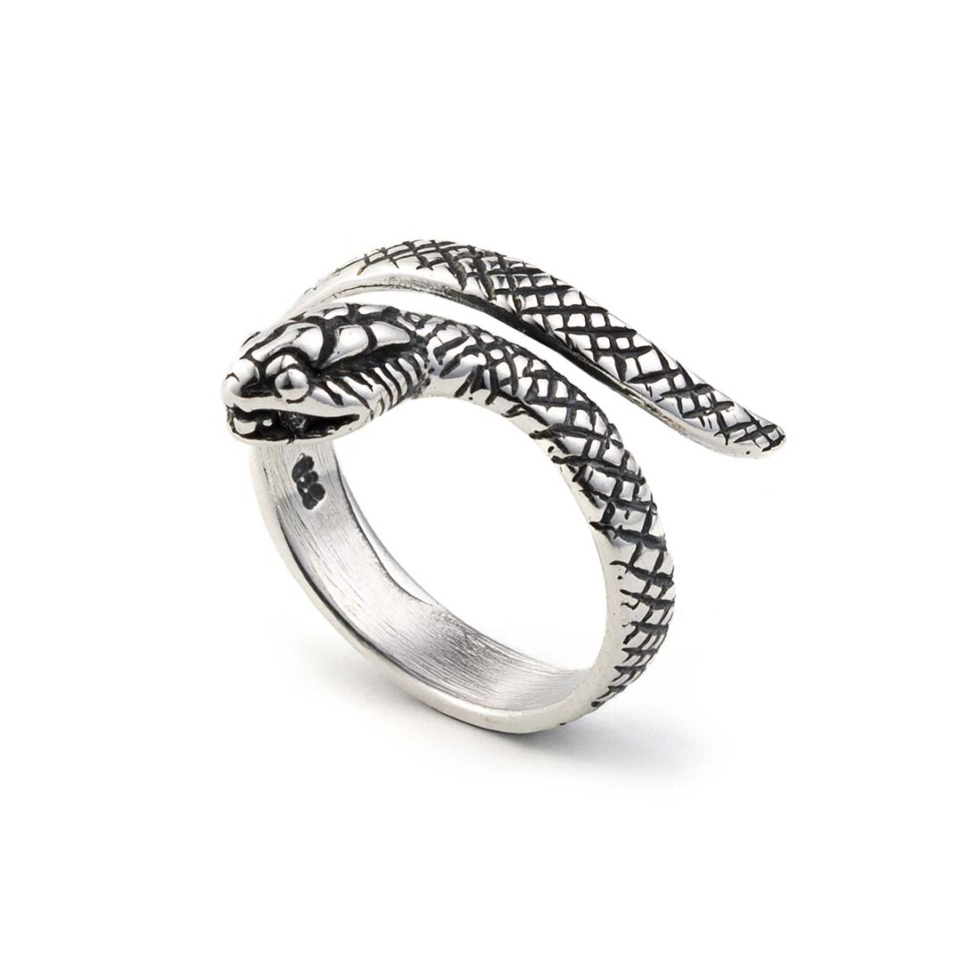 Snake Adjustable Ring – 925 Sterling Silver