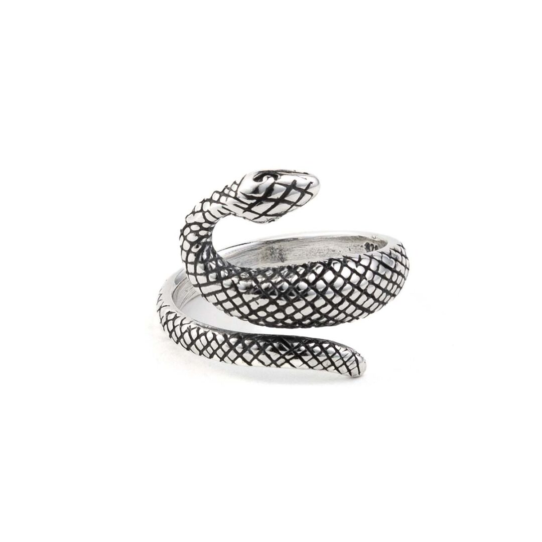 Swirl Snake Ring - Sterling Silver