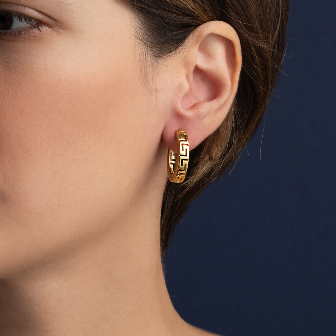 Meander - Hoop Earrings in Sterling Silver