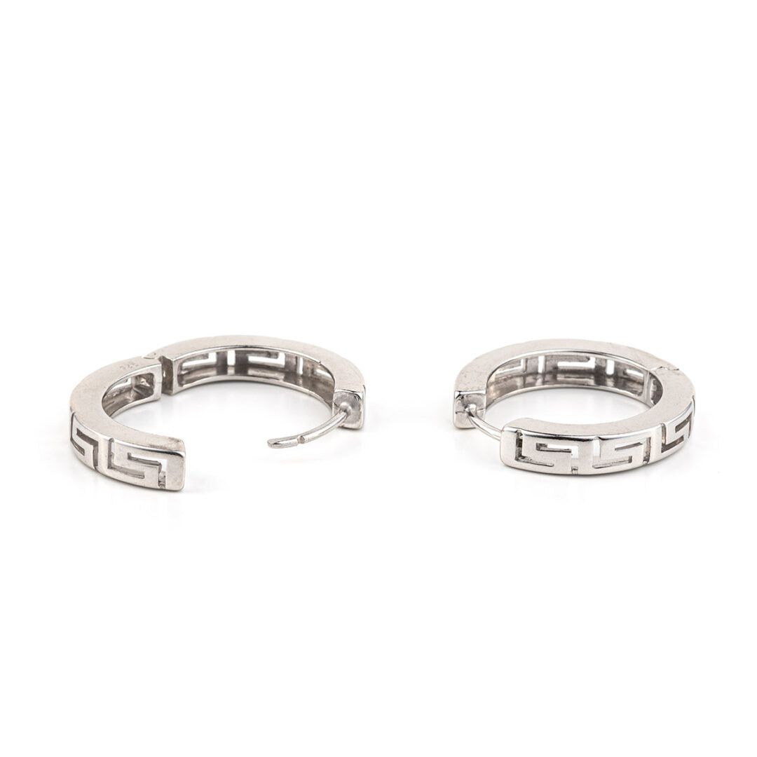 Meander - Hoop Earrings in Sterling Silver