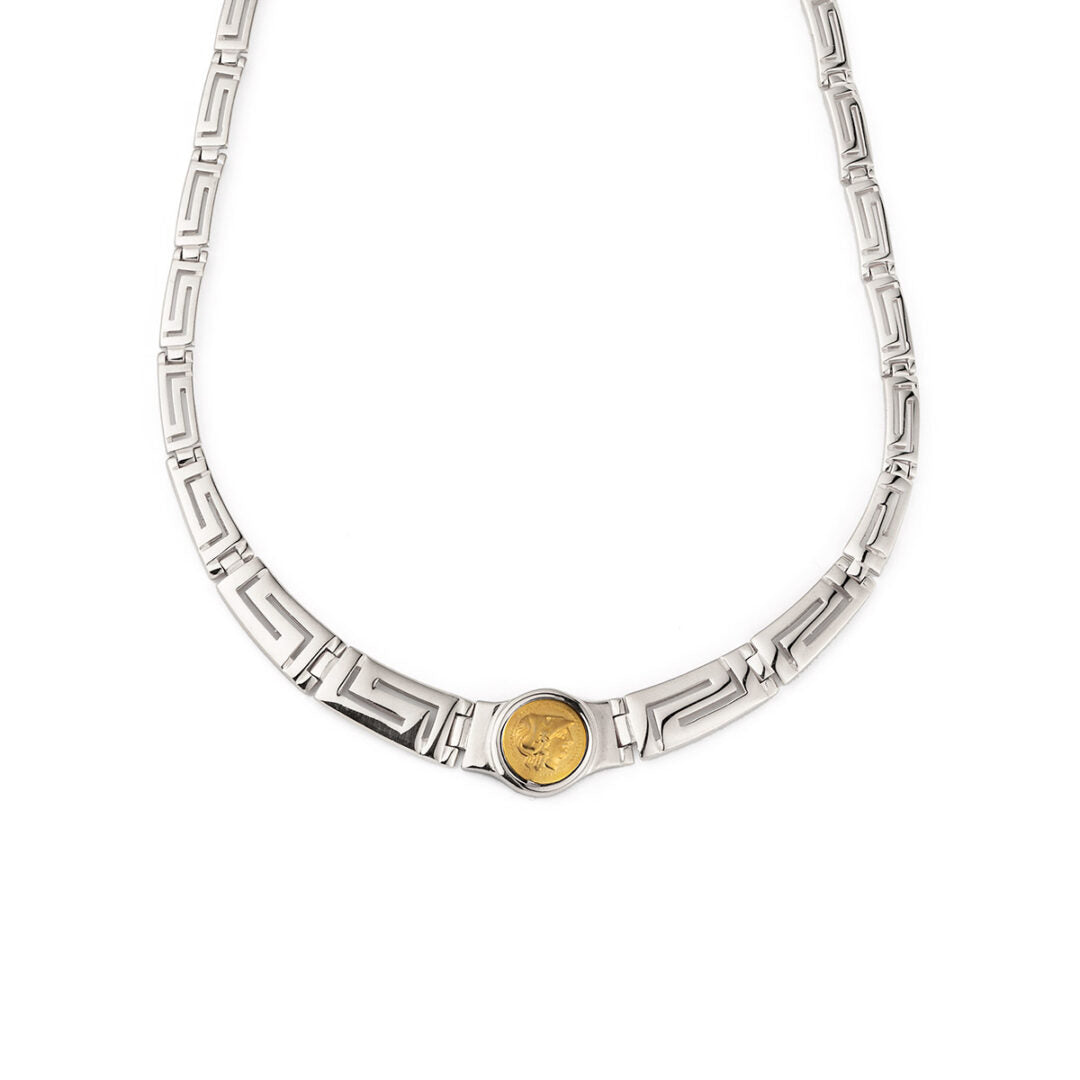 Athena Coin Link Necklace
