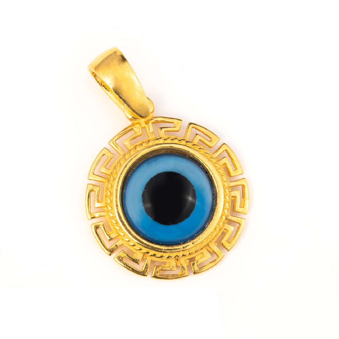 Gold Plated Evil Eye Pendant