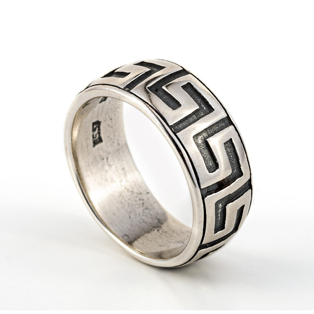 Meander Ring in Sterling Silver