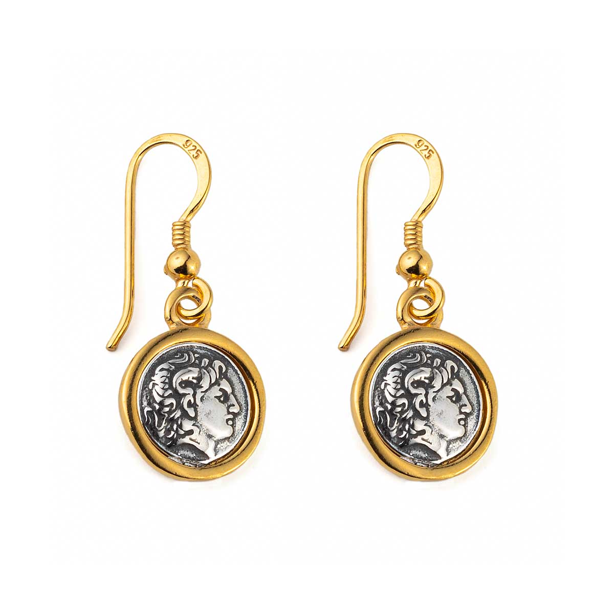 Alexander Earrings in 925 Silver and Gold Plated