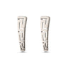 Greek Key Drop Stud Earrings - Sterling Silver 925 — Silver