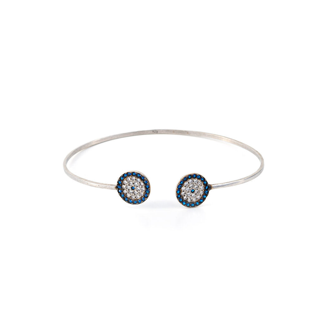 Evil Eye Bracelet with Zircons - 925 Sterling Silver