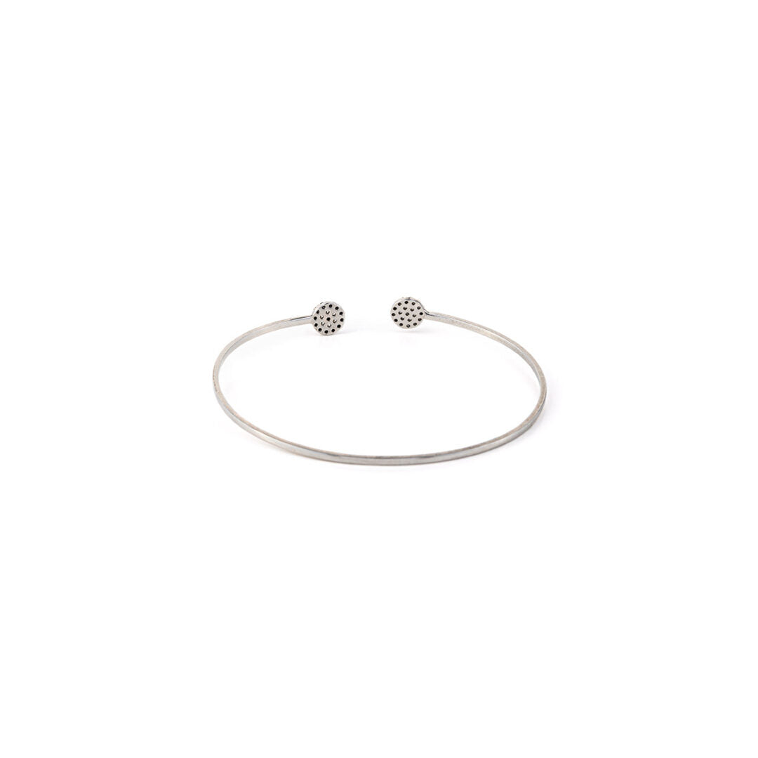 Sterling Silver Evil Eye Bracelet with Zircons