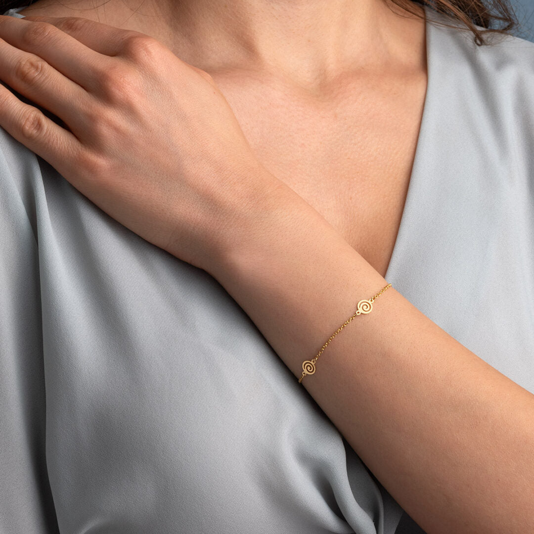 Χρυσό Βραχιόλι Spiral 14K