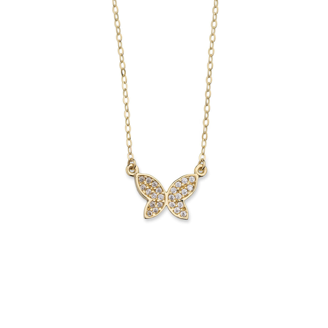 Butterfly Necklace - 14k Gold