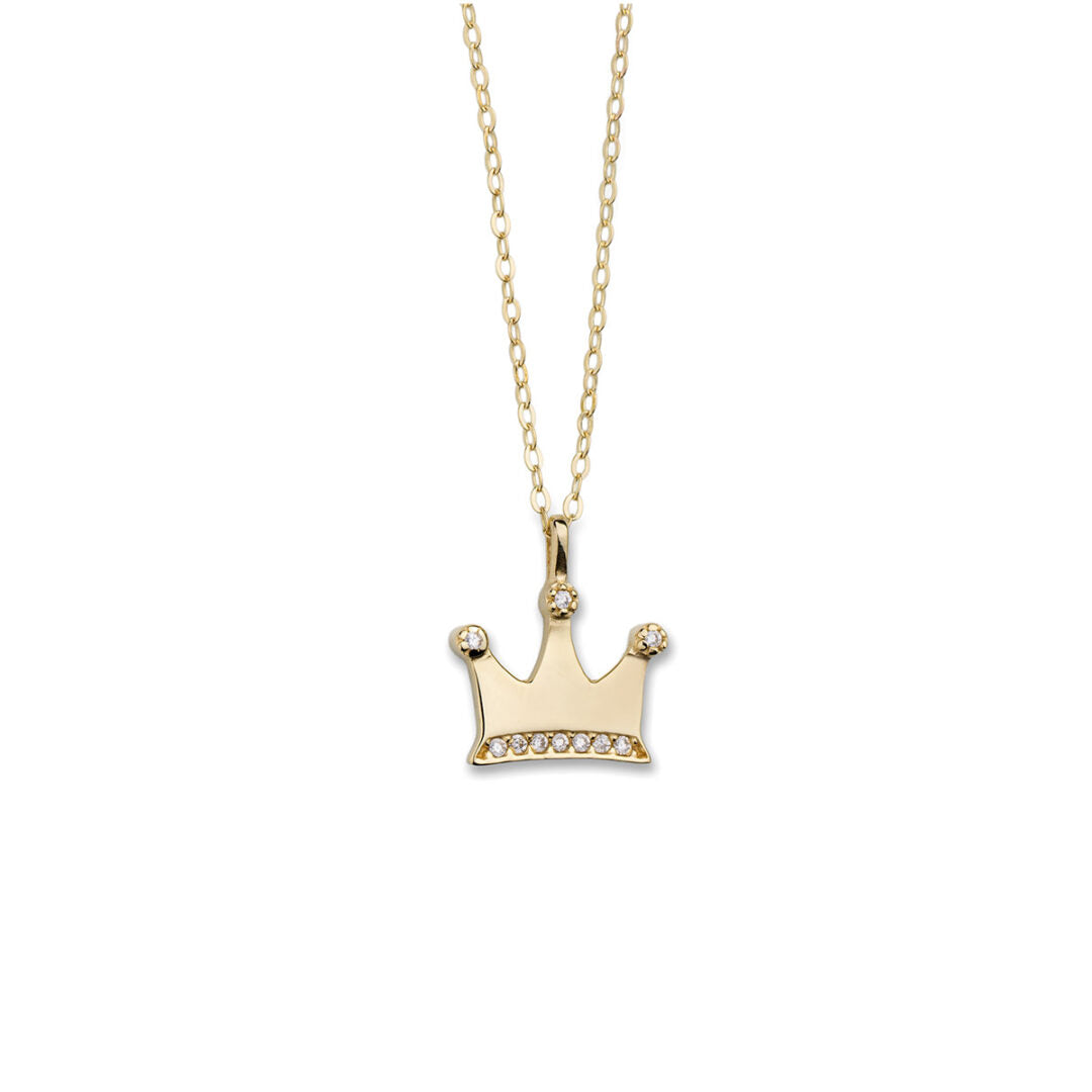 Crown Necklace - 14k Gold