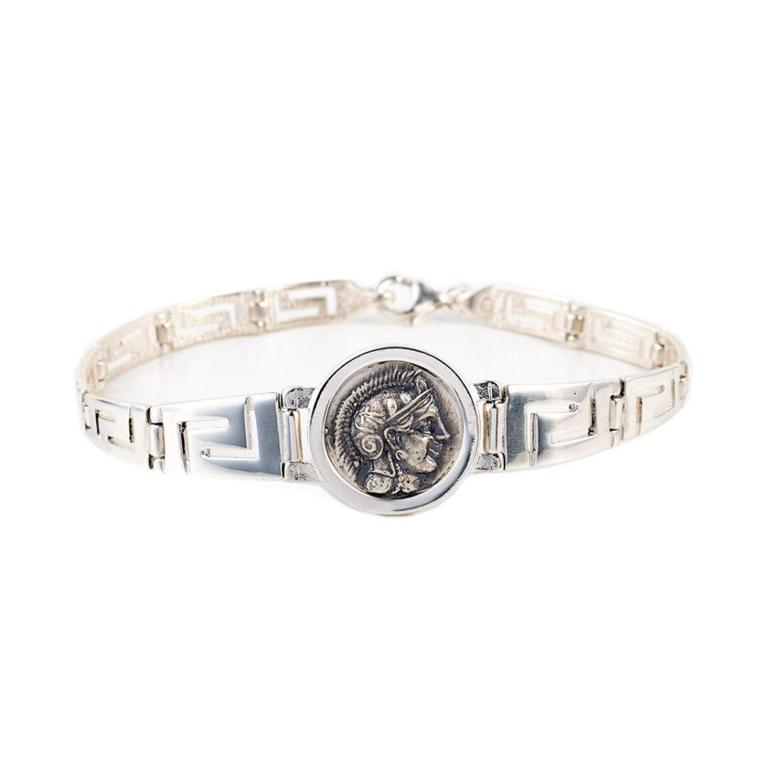Goddess Athena Coin Bracelet – Sterling Silver 925