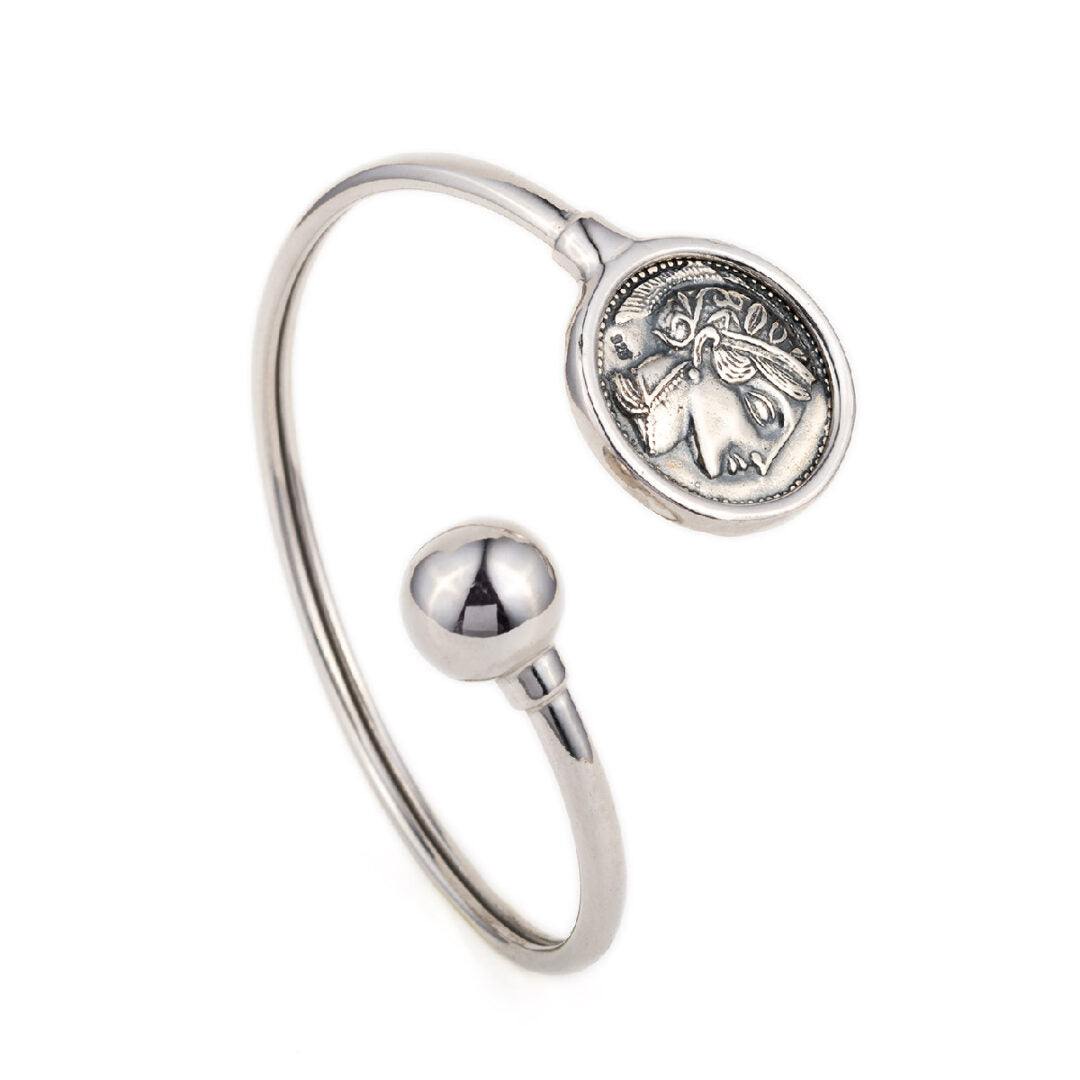 Athena Goddess Coin Bangle Bracelet – Greek Mythology