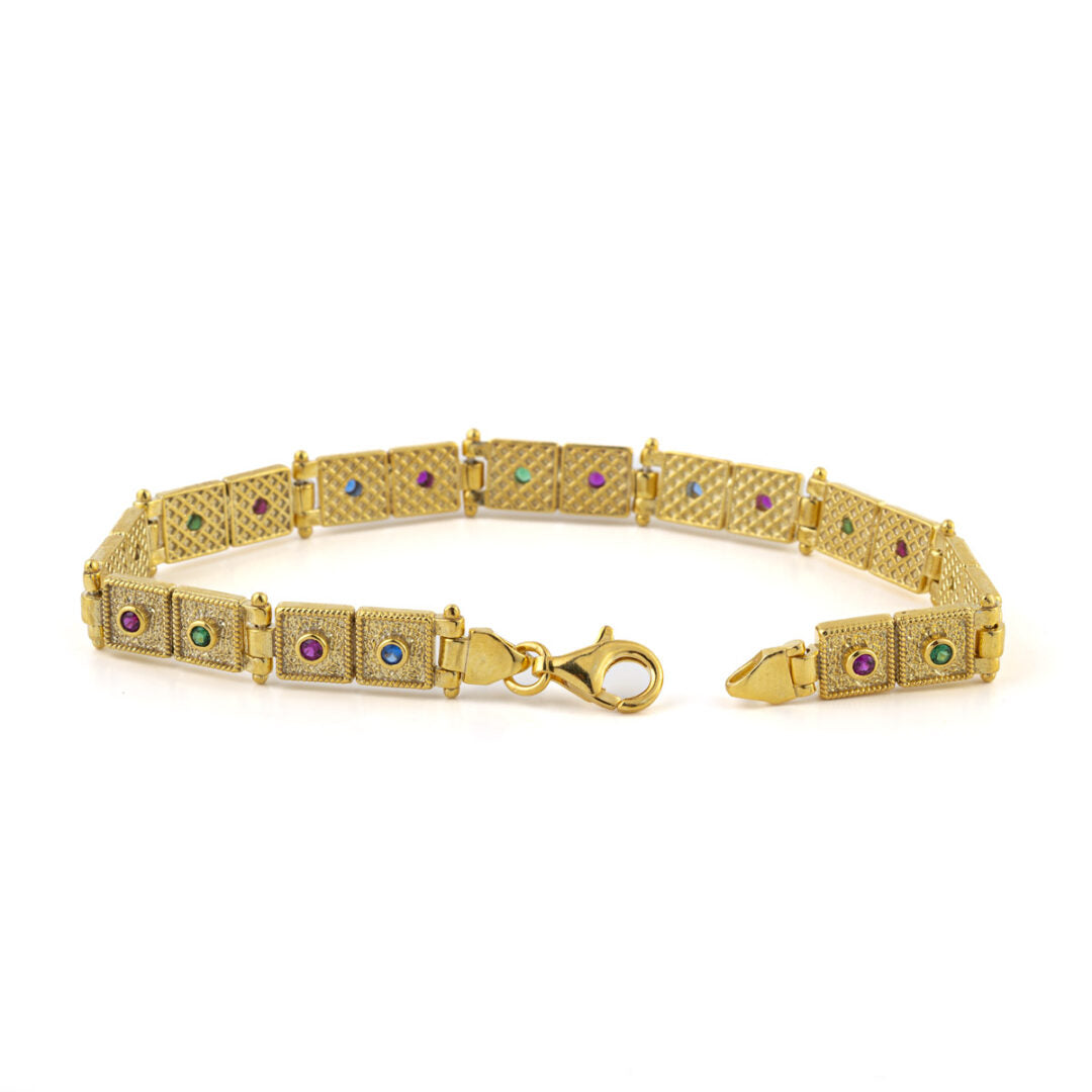 Byzantine Bracelet - Sterling Silver & Gold Plated