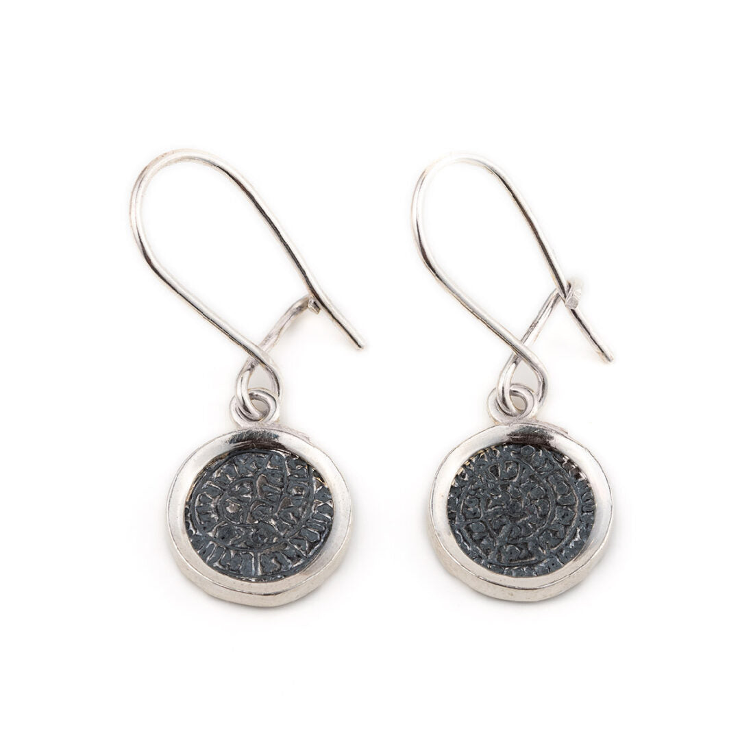 Phaistos Disk Dangle Earrings