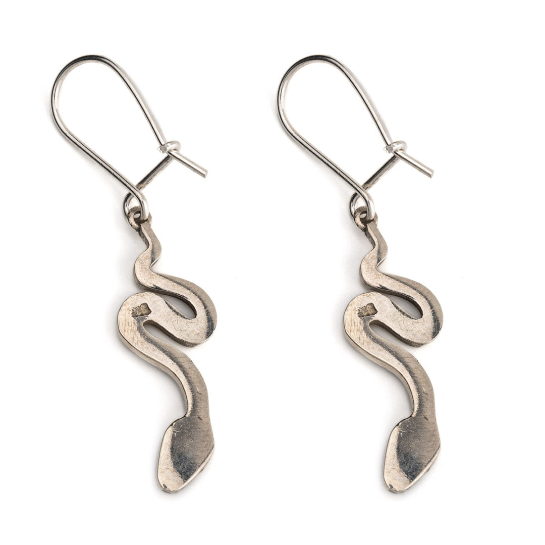 Snake Dangle Earrings – 925 Sterling Silver