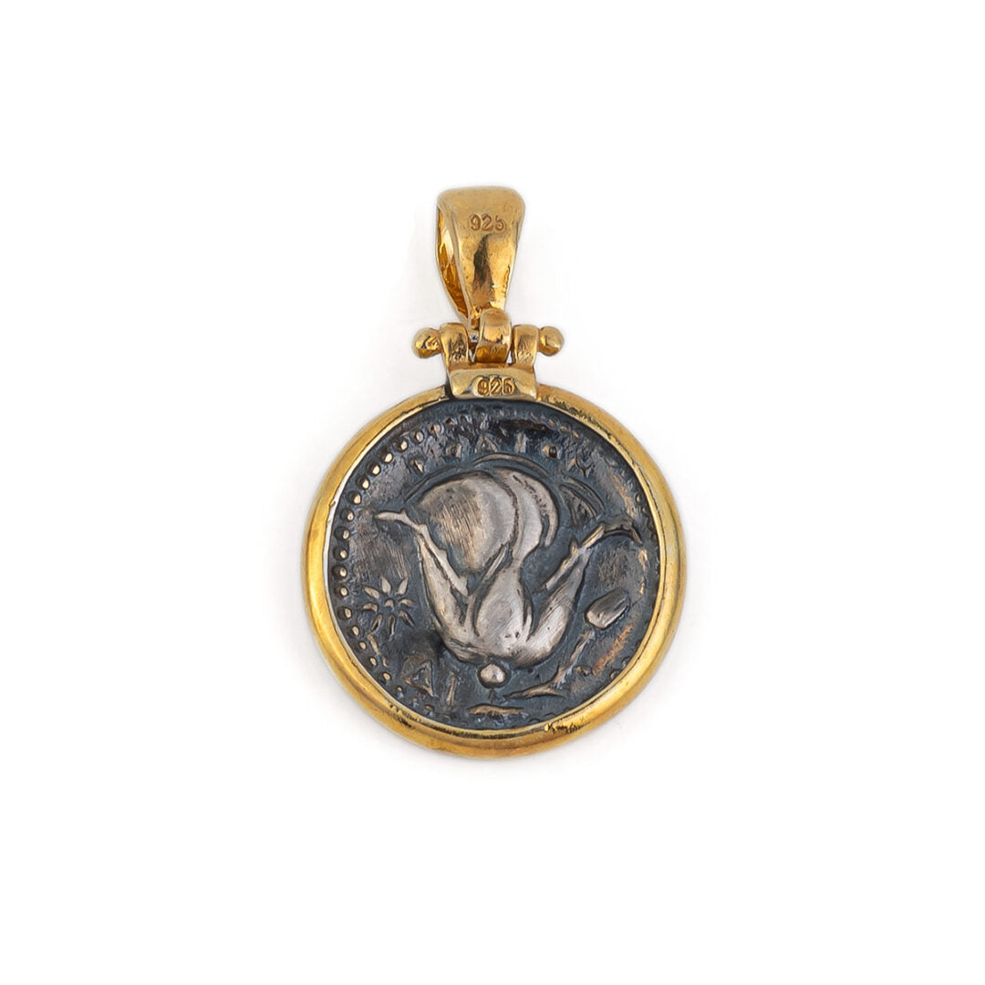 Helios Sun Pendant – 925 Sterling Silver Gold Plated