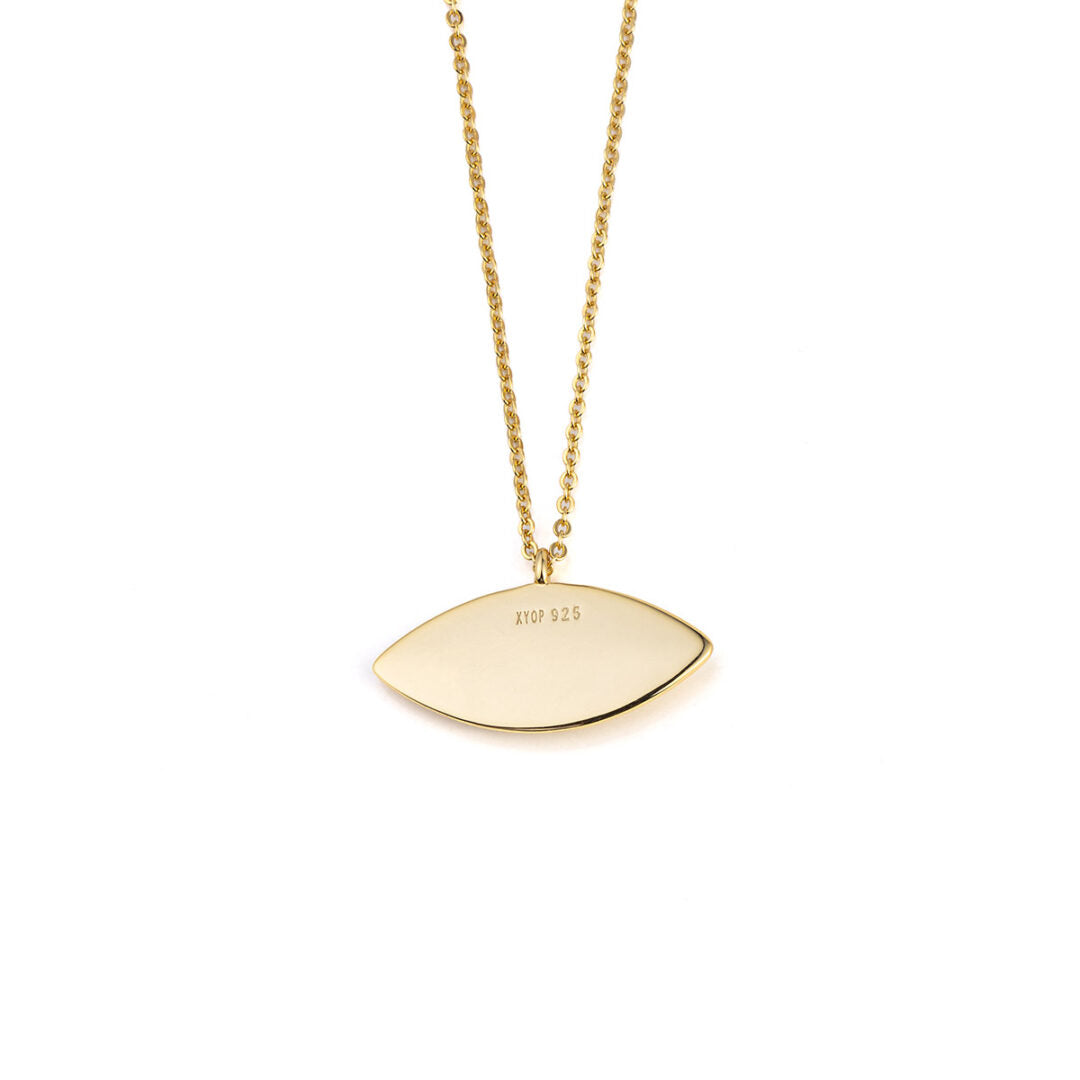 Eye Necklace - 925 Sterling Silver Gold Plated