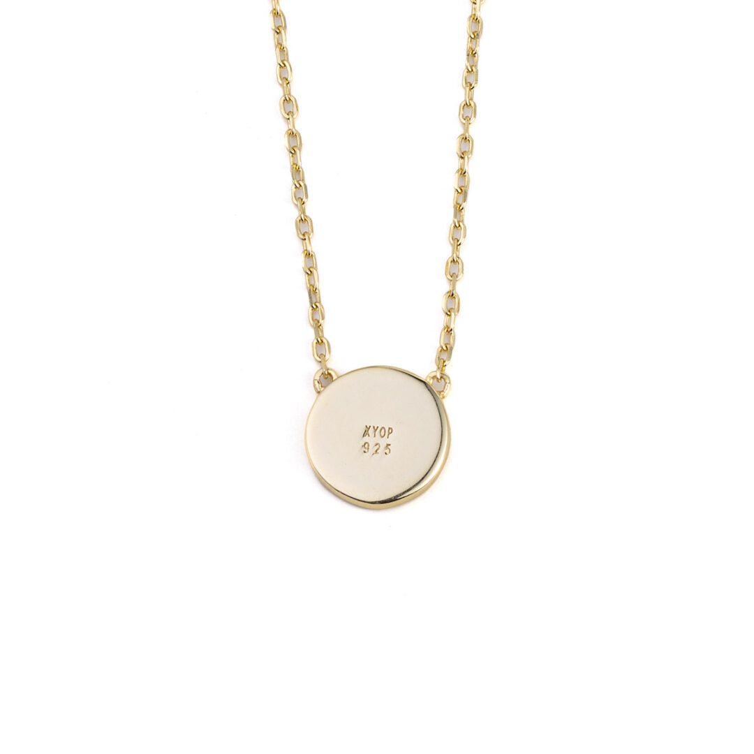 Enamel Evil Eye Necklace - 925 Sterling Silver and Gold Plated