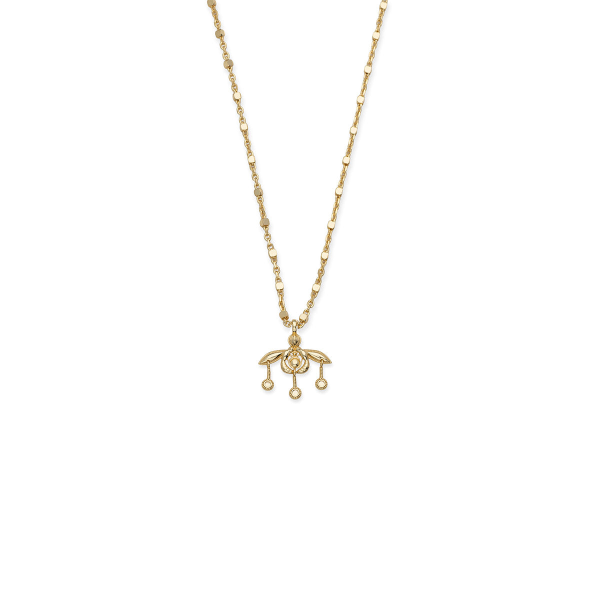 Minoan Honey Bee Necklace – 925 Sterling Silver Gold Plated
