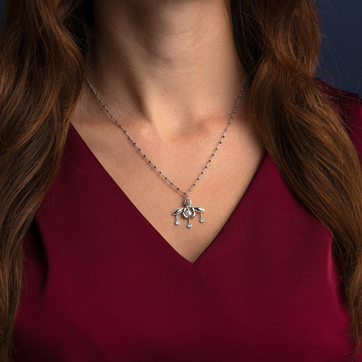 Minoan Honey Bee Necklace – 925 Sterling Silver