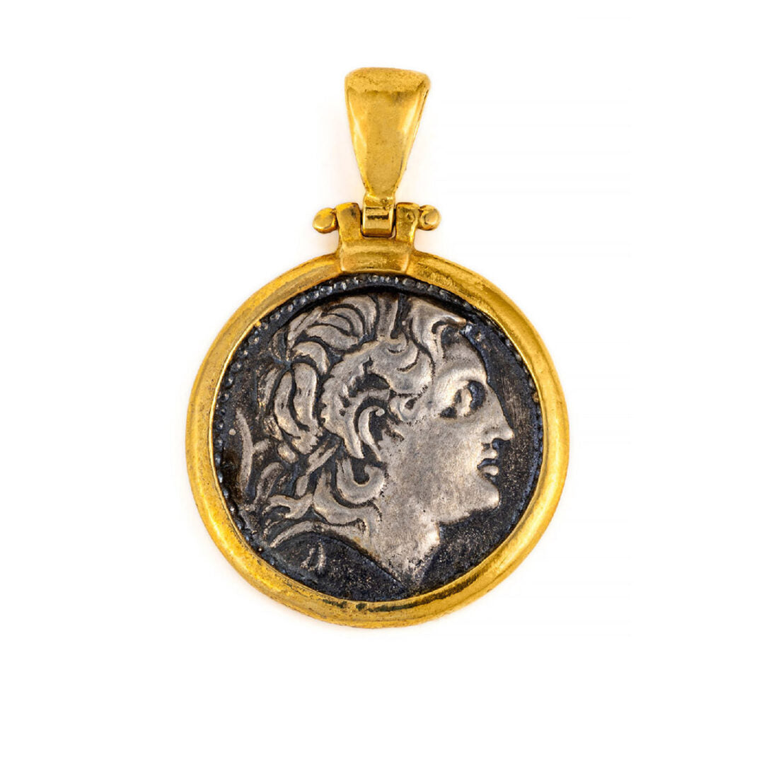 Alexander the Great Pendant - Sterling Silver and Gold Plated