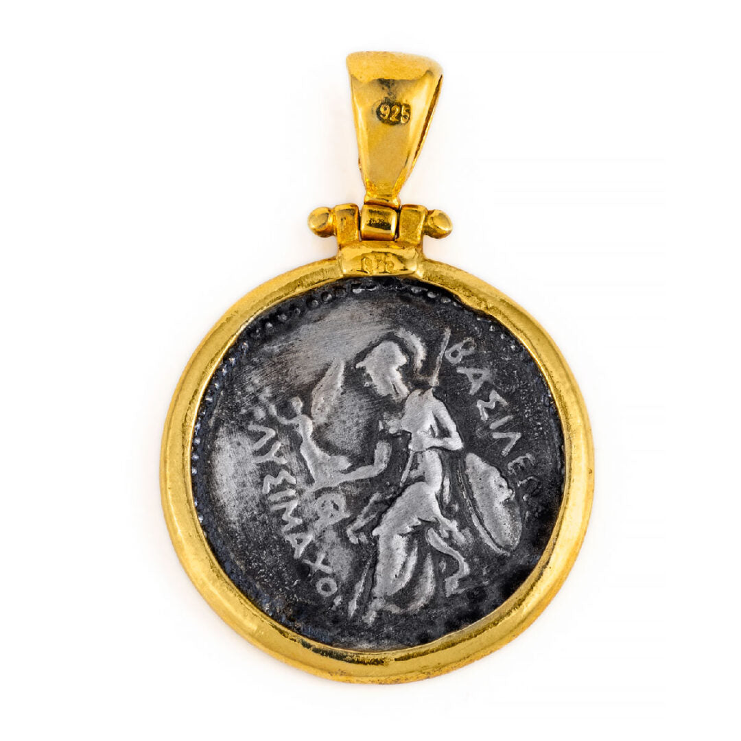 Alexander the Great Pendant - Sterling Silver and Gold Plated