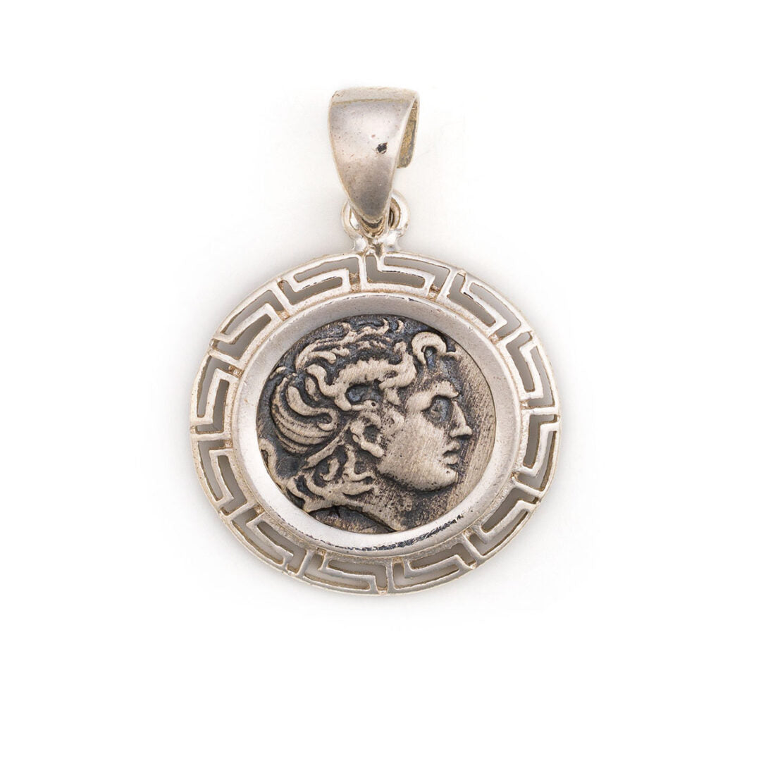 Alexander the Great Meander Pendant - 925 Sterling Silver