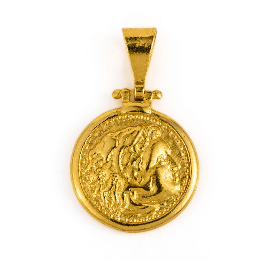 Hercules Coin Pendant - Gold Plated