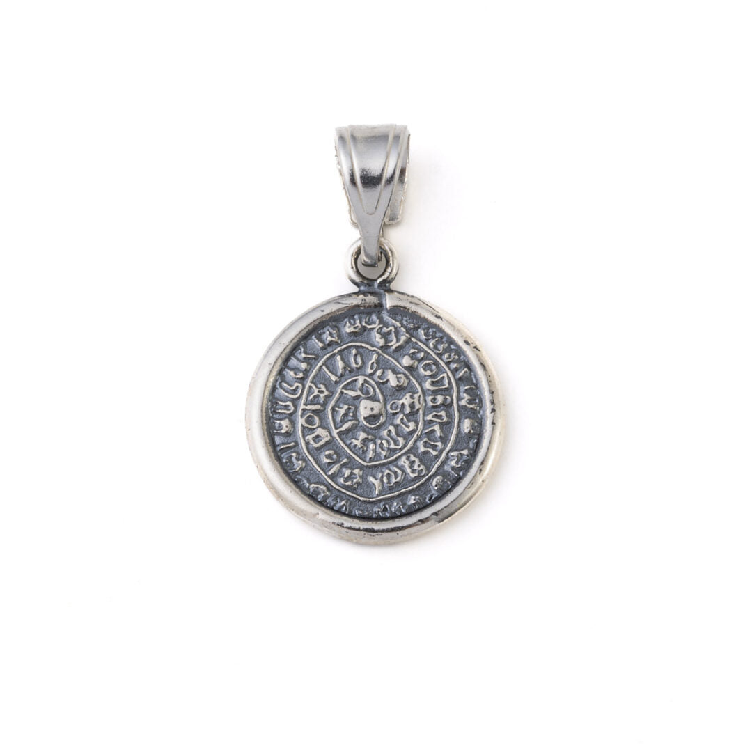 Phaistos Disc Pendant - Sterling Silver 925