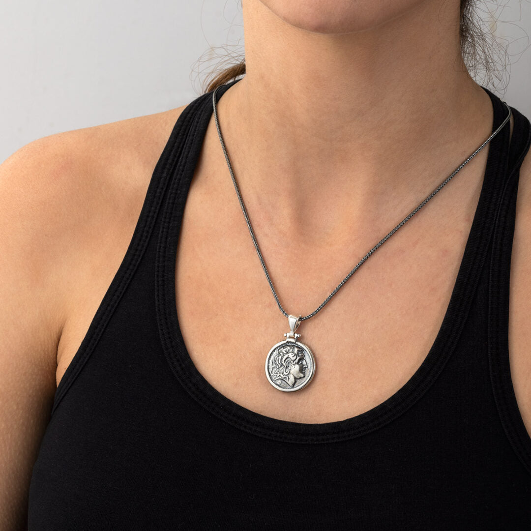 Ancient Greek Coin Pendant - Alexander the Great and Lysimachus