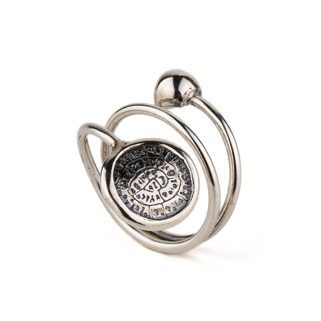 Phaistos Disc Ring – Sterling Silver