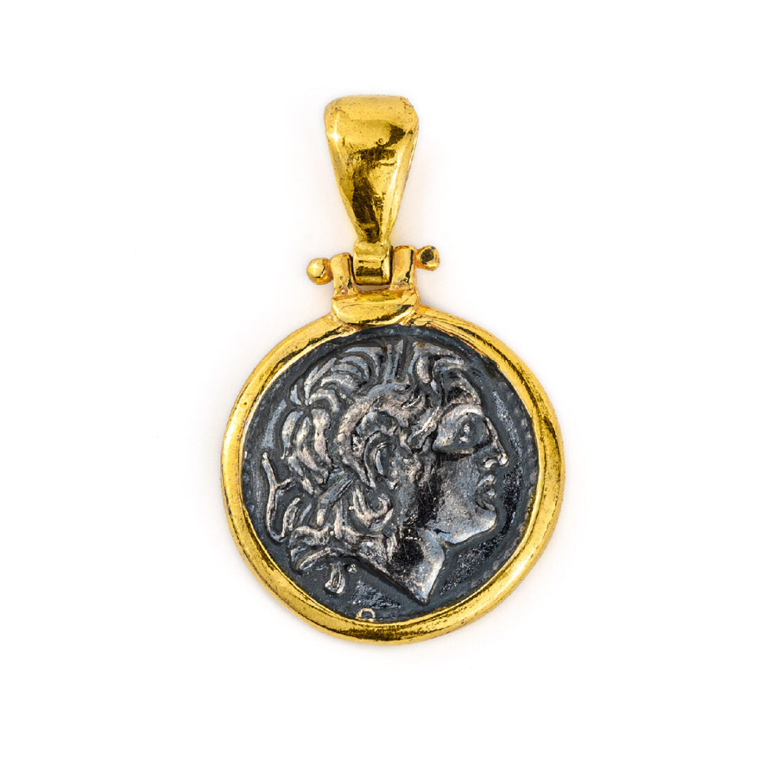 Alexander the Great Pendant - Sterling Silver and Gold Plated