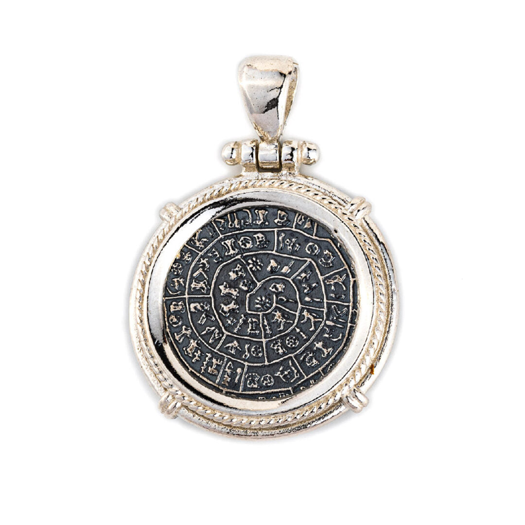 Phaistos Disc silver pendant