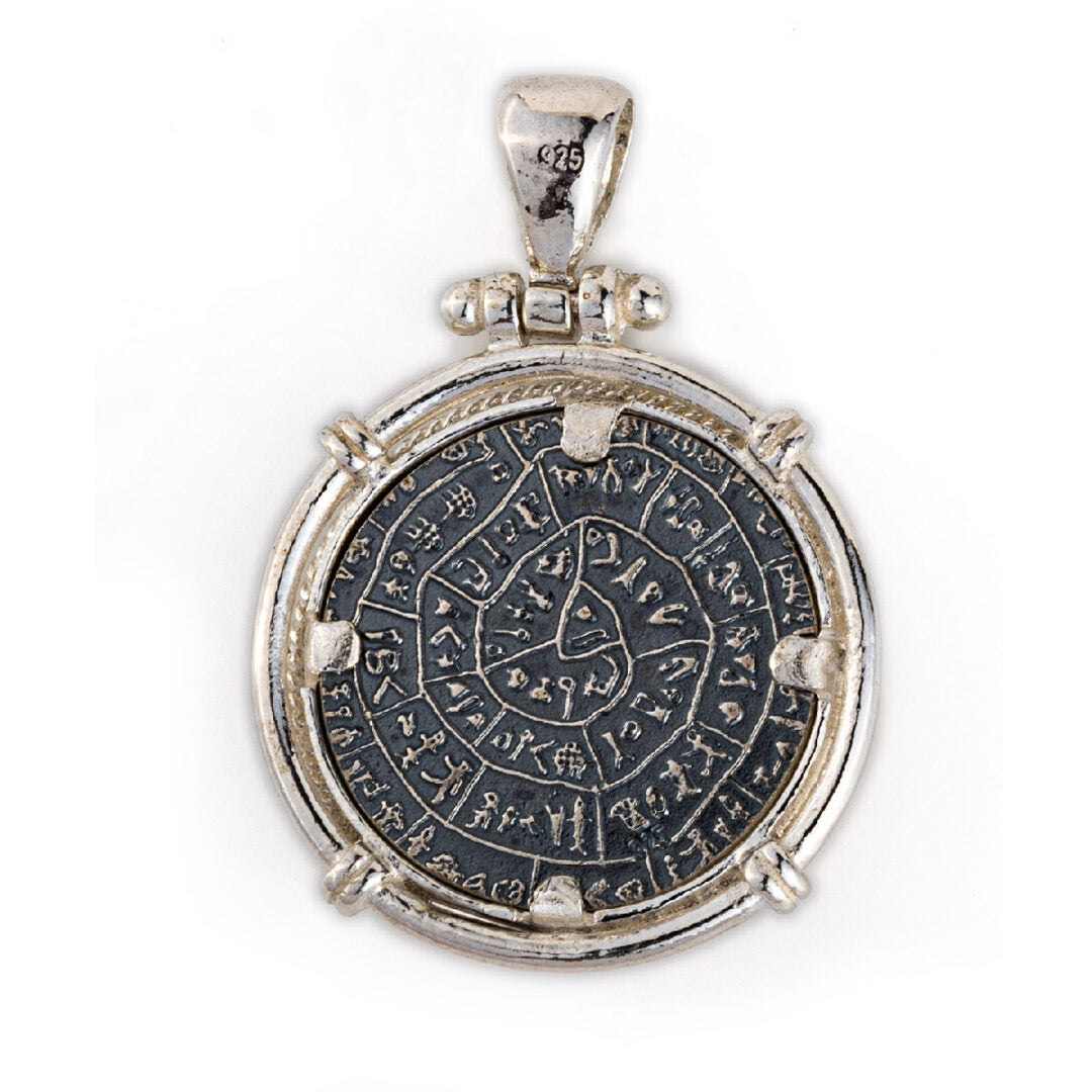 Phaistos Disc silver pendant