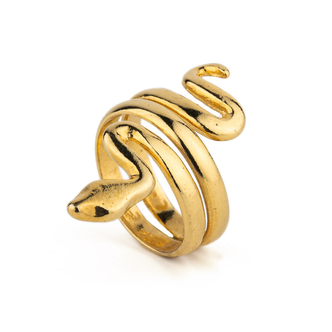 Snake Ring - Sterling Silver and Gold Plated