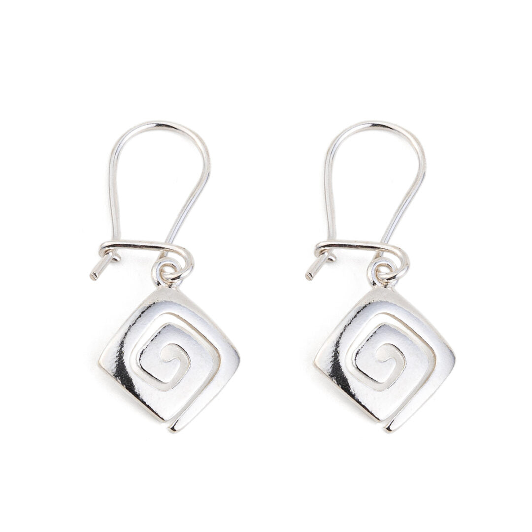 Greek Key Drop Earrings