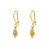 Evil Eye Drop Earrings with Zircon — Green