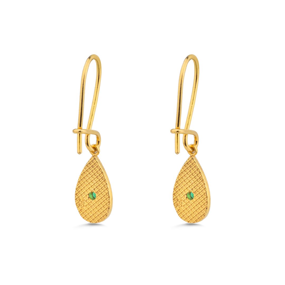 Byzantine Drop Earrings with Zircon