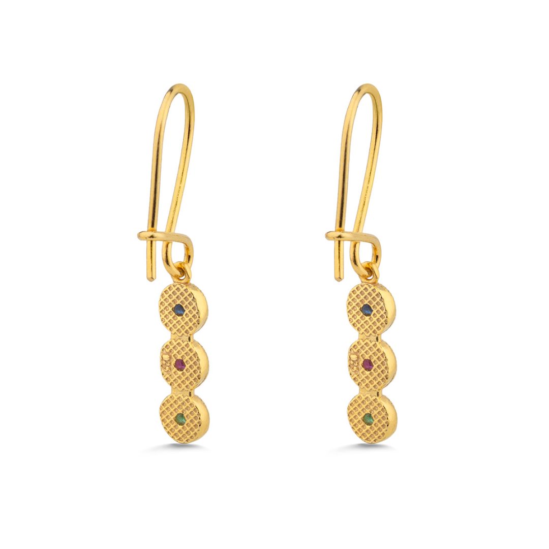 Byzantine Multicolor Zircon Earrings