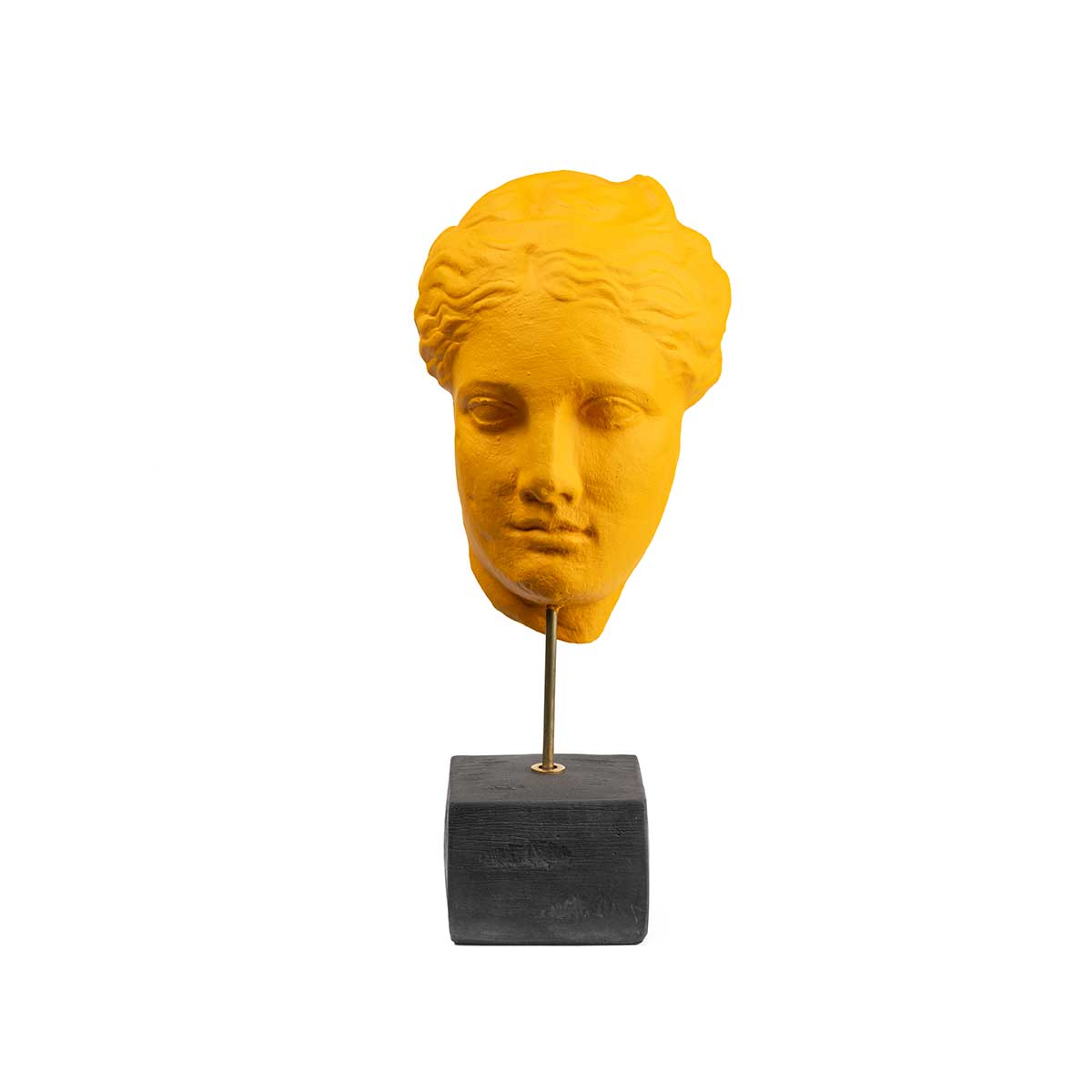 Mask of Hygeia – Greek Goddess of Health Sculpture — Yellow