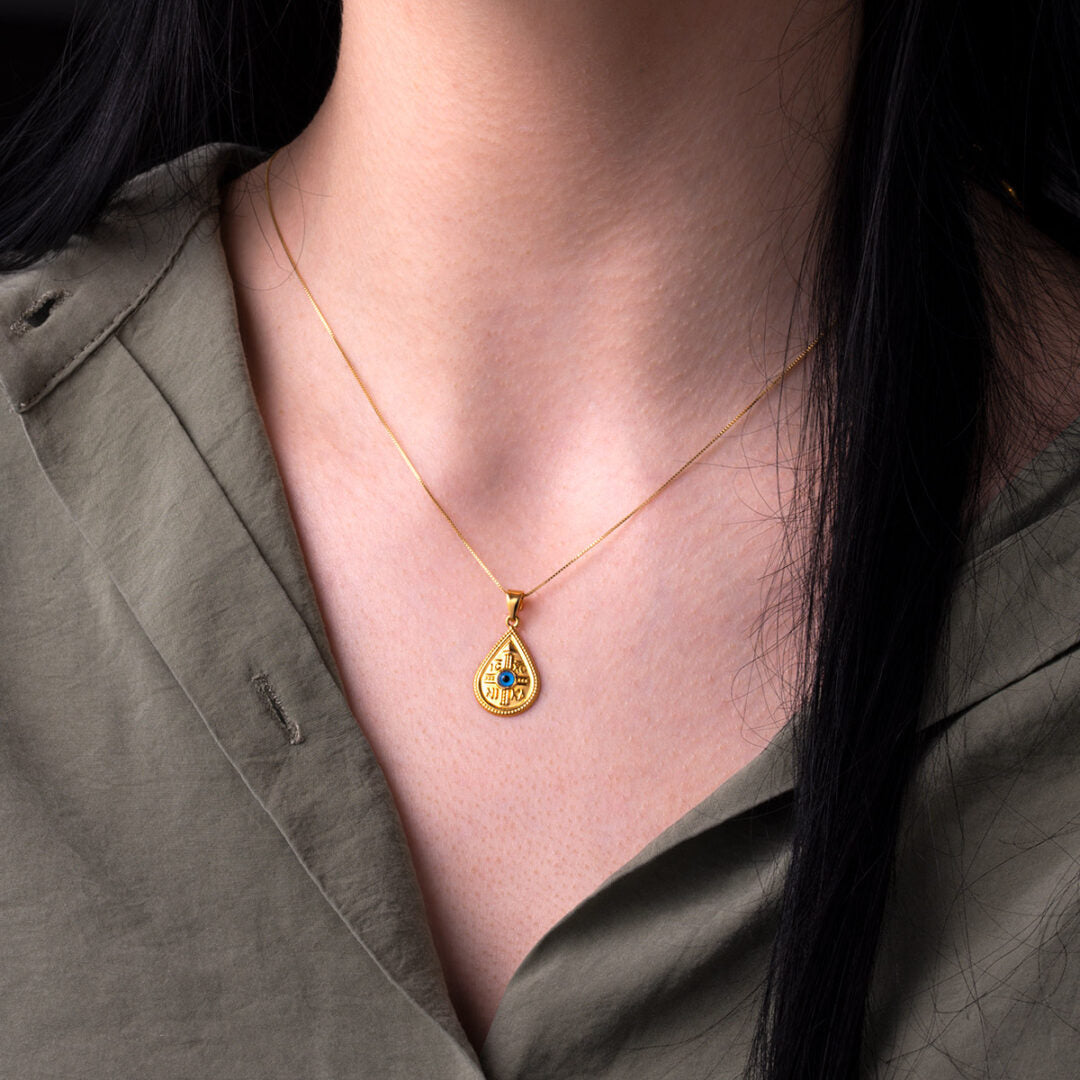 Konstantinato Pendant with Eye – 9K Gold
